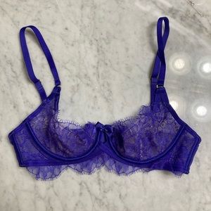 Victoria’s Secret: Very Sexy Unlined Demi Lace Bra - 32B - Purple